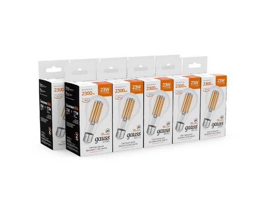 Светодиодная филаментная лампа Gauss Basic Filament E27 23W 2700K 40712132, изображение 3