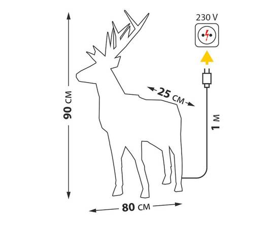 Светодиодная фигура Uniel ULD-R501 220V DEER UL-00011051, изображение 4