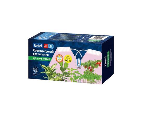 Светильник для растений Uniel ULT-P37-24W/SPLE/TM/60 IP40 WHITE TWIN UL-00011829, изображение 3