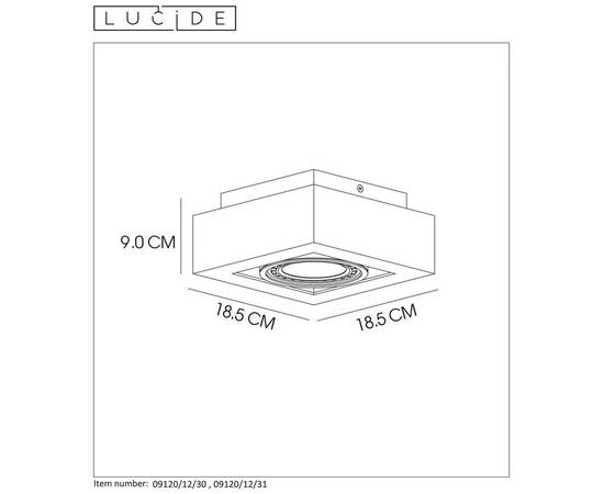 Потолочный светильник Lucide Zefix 09120/12/31, изображение 4