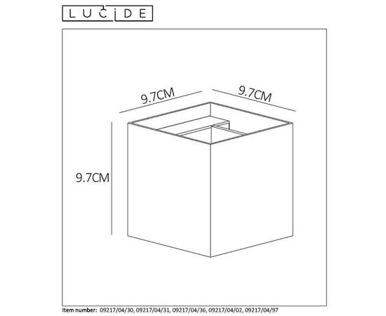 Настенный светильник Lucide Xio 09217/04/97, изображение 5