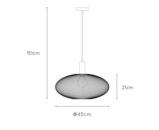 Подвесной светильник Lucide Mesh 21423/45/02, изображение 2