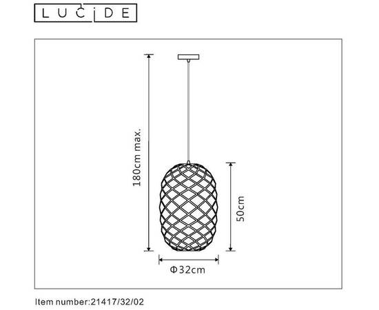 Подвесной светильник Lucide Wolfram 21417/32/30, изображение 3