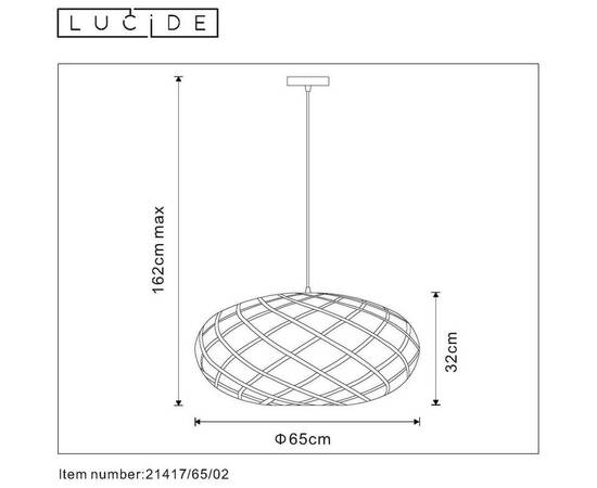 Подвесной светильник Lucide Wolfram 21417/65/02, изображение 3