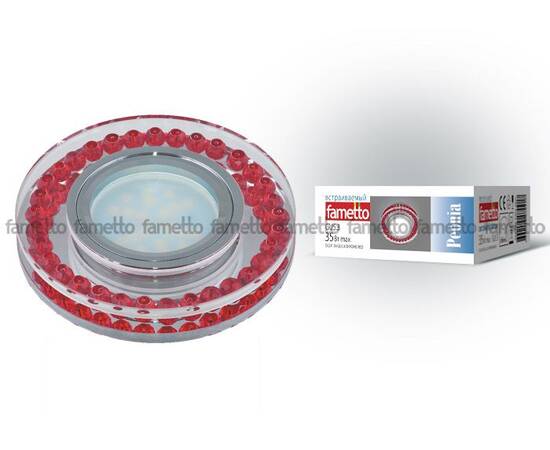 Встраиваемый светильник Fametto Peonia DLS-P104 GU5.3 CHROME/RED