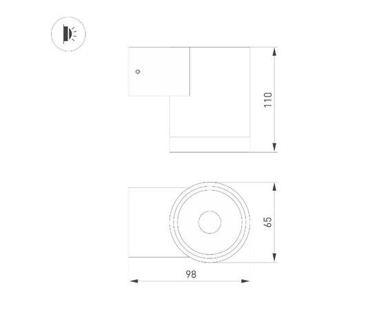 Уличный настенный светильник Arlight LGD-RAY-WALL-R65-12W Day4000 050152, изображение 2
