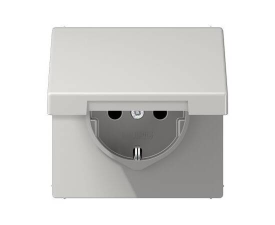 Розетка 2K+З с крышкой Jung LS1520KLLG