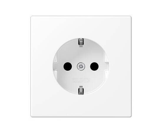 Розетка 2K+З со шторками Jung LS1520KIWWM
