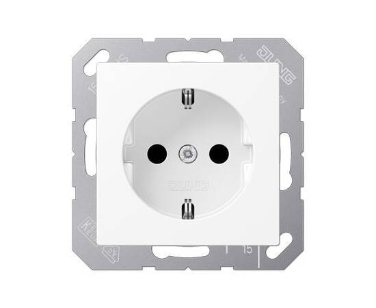 Розетка штепсельная Schuko Jung A1520BFKIWWM