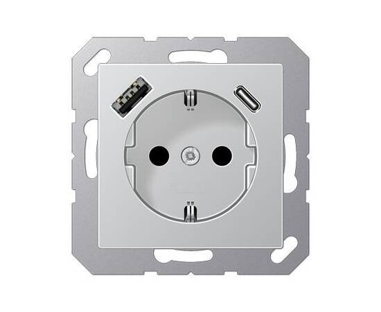 Розетка 2K+З USB Typ AC Jung A1520-15CAAL