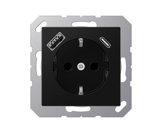 Розетка 2K+З Jung A1520-15CASWM