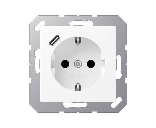 Розетка 2K+З Jung A1520-18CWWM