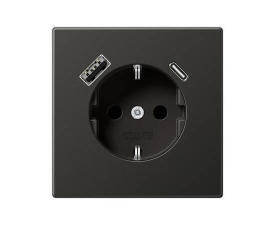 Розетка 2K+З USB Typ AC Jung AL1520-15CAAN