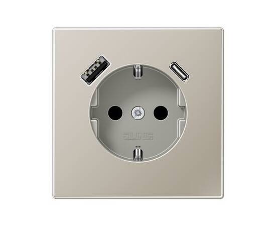 Розетка 2K+З USB Typ AC Jung ES1520-15CA