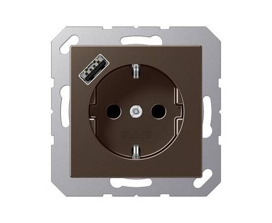 Розетка 2K+З USB Typ A Jung A1520-18AMO