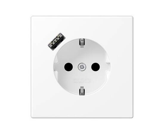 Розетка 2K+З Jung LS1520-18AWWM