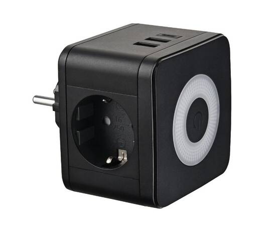 Разветвитель сетевой с выключателем Uniel S-GES2-16SBUC BLACK UL-00011246, изображение 8