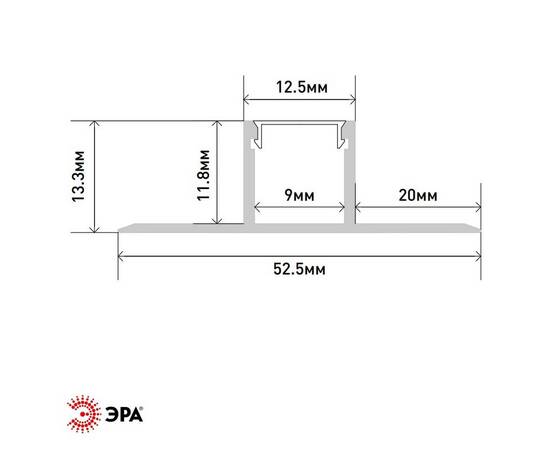 Комплект с анодированным профилем под плитку и гипсокартон Эра 5313(02) Б0062802, изображение 2