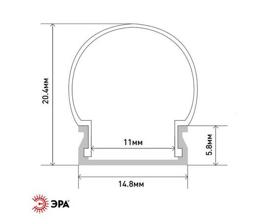Комплект с накладным анодированным профилем Эра 1520 Б0062826, изображение 2