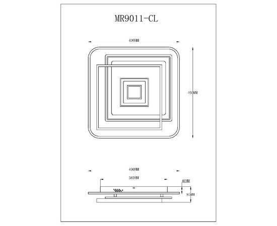 Потолочный светильник Myfar Galatea MR9011-CL, изображение 9