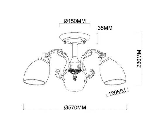 Люстра на штанге Myfar Biene MR1522-3C, изображение 6