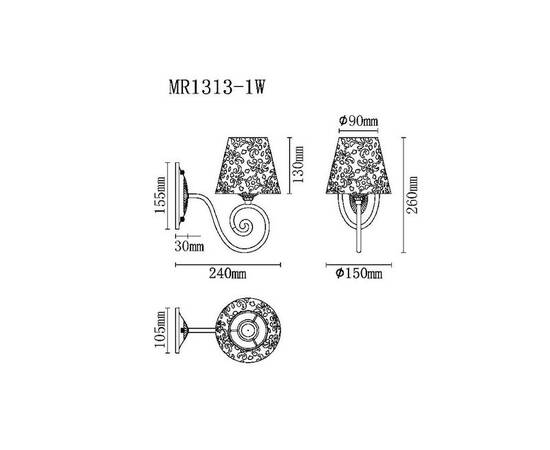 Бра Myfar Luna MR1313-1W, изображение 5