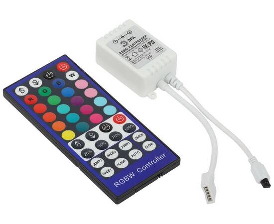 Контроллер с ИК пультом Эра RGBW-Controller-12/24V-96/192W-IP20-IR Б0061113, изображение 2
