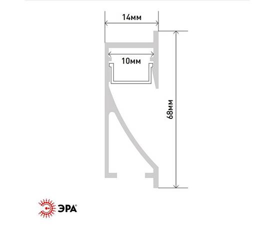 Комплект с врезным анодированным профилем Эра 6814 Б0062863, изображение 2