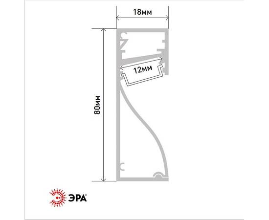 Комплект с накладным анодированным профилем Эра 8018 Б0062819, изображение 2