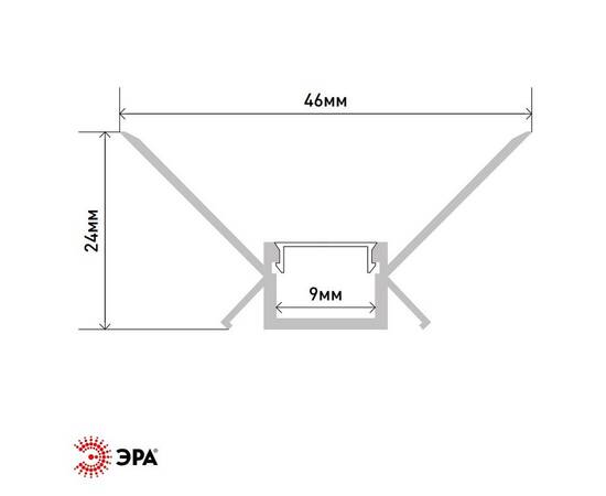 Комплект с анодированным профилем под штукатурку Эра 4624 Б0062843, изображение 2