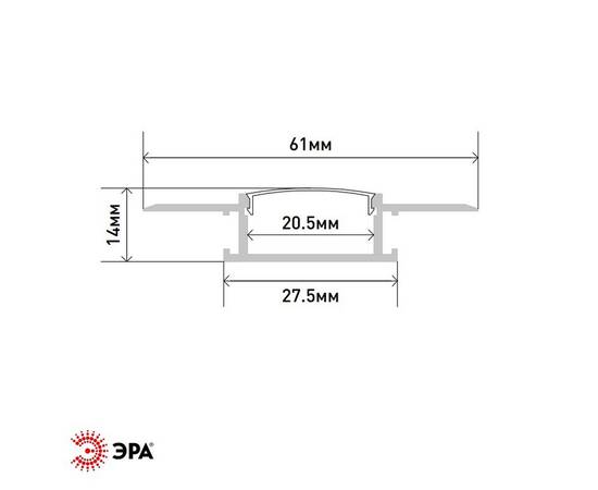 Комплект с анодированным профилем под штукатурку Эра 6114 Б0062776, изображение 2