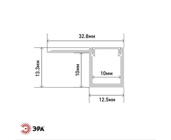 Комплект с анодированным профилем под штукатурку Эра 3313 Б0062764, изображение 2