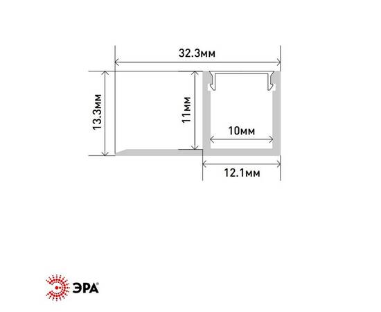 Комплект с анодированным профилем под плитку и гипсокартон Эра 3213 Б0062855, изображение 2