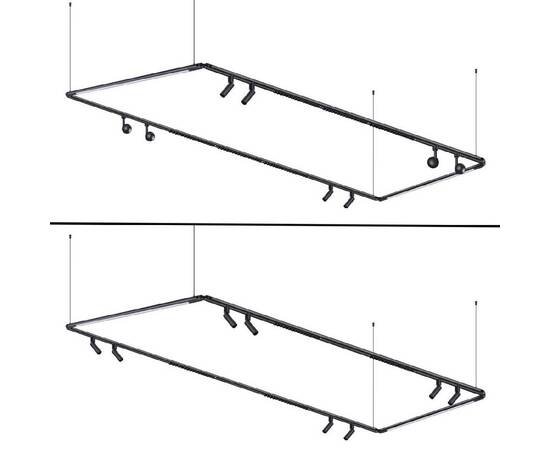База накладная для ввода питания с гибким угловым соединителем «L» и проводом-подвесом (длина провод, изображение 2