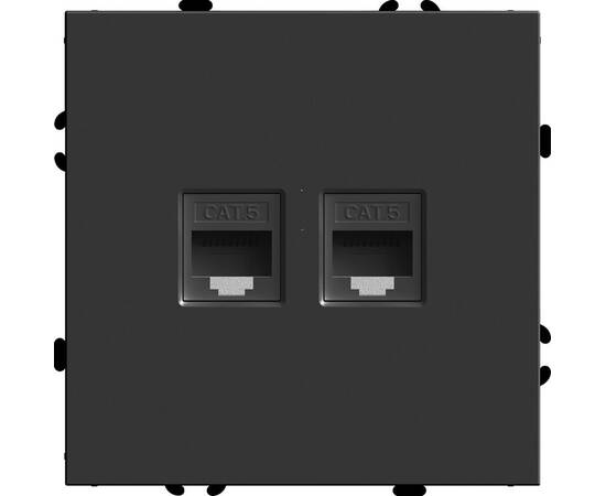 Розетка компьютерная 2-местная RJ-45 Stekker RST00-5111-05 Эмили 49848