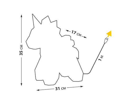 Светодиодная фигура Uniel ULD-R503 USB/RGB UNICORN UL-00011053, изображение 3