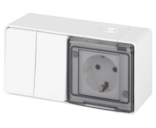 Блок розетка с выключателем Эра 11-7502-01 Б0063270