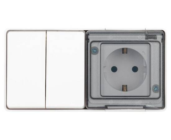 Блок розетка с выключателем Эра 11-7502-01 Б0063270, изображение 2