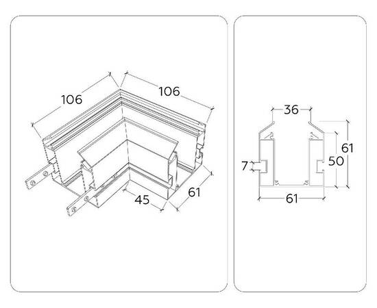 Коннектор угловой Ambrella Light Magnetic 220V GL1043, изображение 2