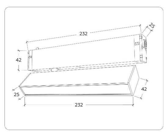Трековый магнитный светильник Ambrella Light Magnetic 220V GL1322, изображение 7