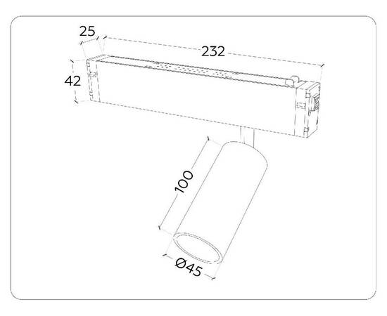 Трековый магнитный светильник Ambrella Light Magnetic 220V GL1213, изображение 7