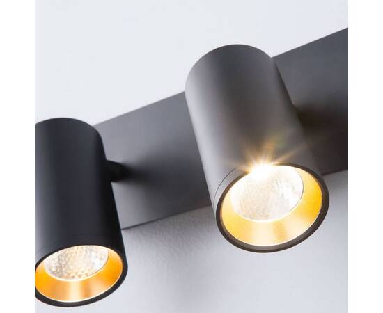 Светодиодный спот Eurosvet Fleur 20066/2 LED черный/золото, изображение 4