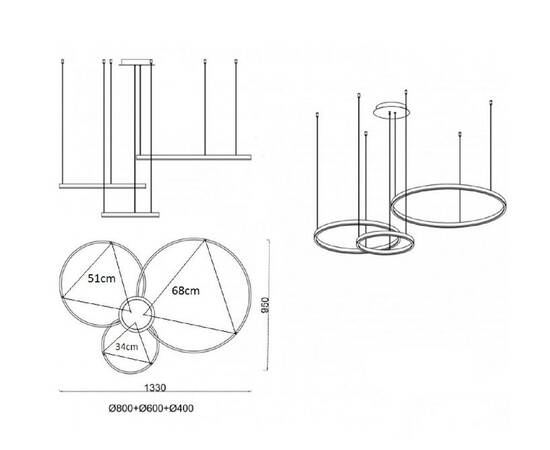 Подвесная люстра Kink Light Лаура 08246,12PA, изображение 2