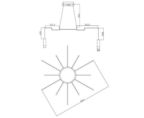 Подвесная люстра ImperiumLoft Wireflow 279381-22, изображение 2