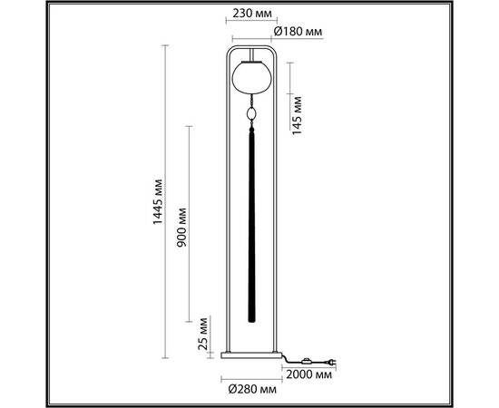 Торшер Odeon Light Modern 5432/1F, изображение 2