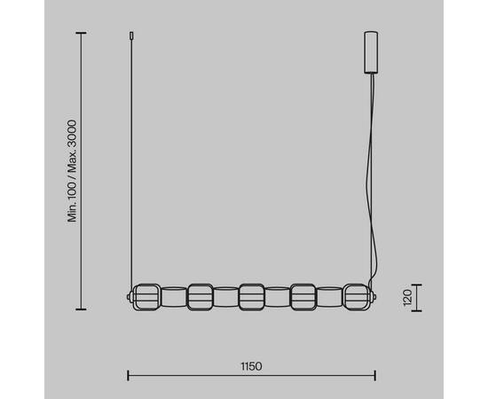 Подвесной светильник Maytoni Ritmo MOD381PL-L45B3K, изображение 5