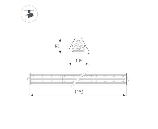 Линейный светильник Arlight SP-LAGERN-L1200-200W Day5000 052030, изображение 3