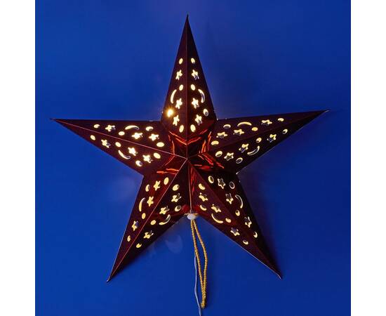 Фигура красная звезда Uniel ULD-H4545-005/STA/2AA WARM WHITE IP20 RED STAR UL-00008587