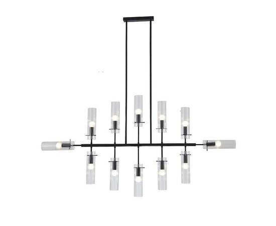 Люстра на штанге Indigo Saetta 11053/12R Black V000566