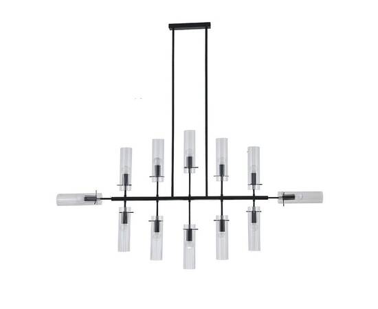Люстра на штанге Indigo Saetta 11053/12R Black V000566, изображение 2